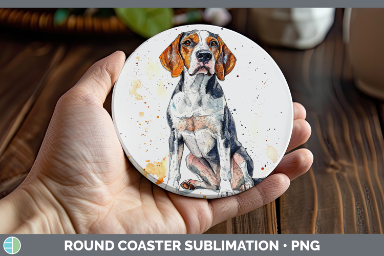 GorgeousDogs 04 Splash Round Coaster design.