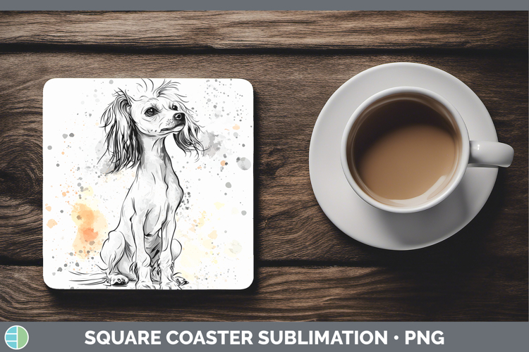 GorgeousDogs 04 Splash Square Coaster design.