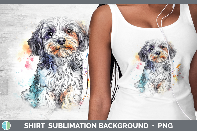 Dogs 04 Splash Havanese Shirt Sublimation Sublimation Backgr