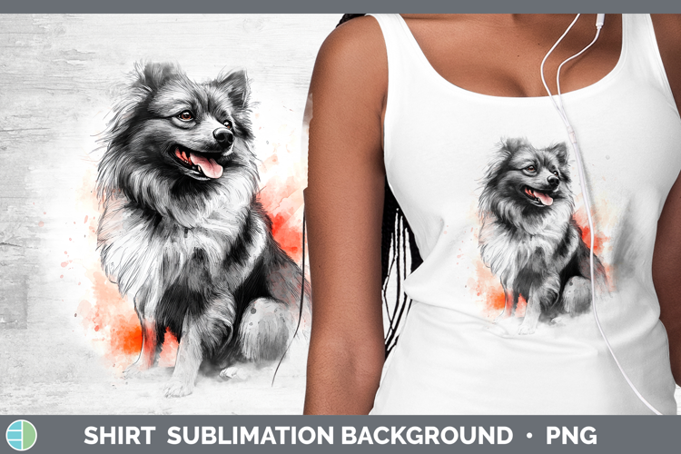 Dogs 04 Splash Keeshond Shirt Sublimation Sublimation Backgr