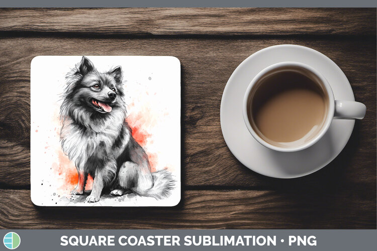 GorgeousDogs 04 Splash Square Coaster design.