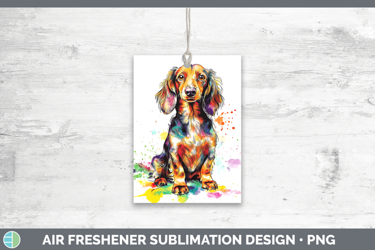 Dogs 04 Splash Long-haired Dachshund Air Freshener Sublimati