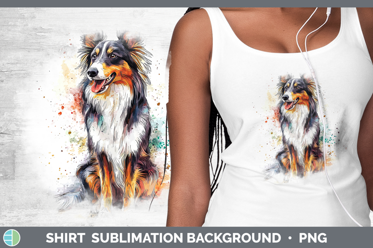 Dogs 04 Splash Rough Collie Shirt Sublimation Sublimation Ba
