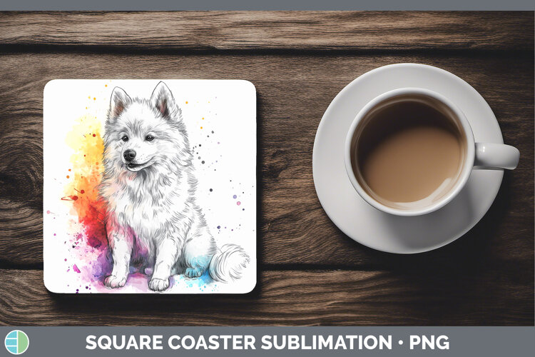 GorgeousDogs 04 Splash Square Coaster design.