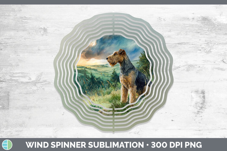 GorgeousDogs 04 Sunset Wind Spinner design.