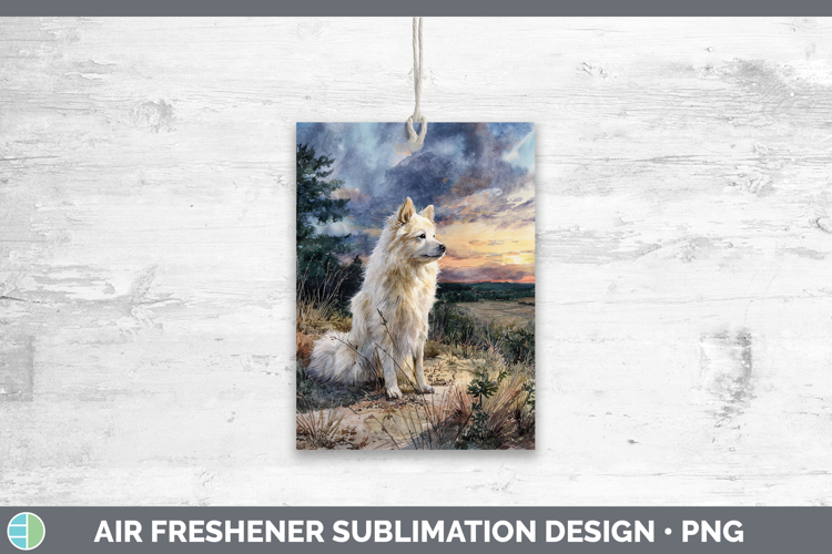 American Eskie Dogs 04 Sunset Air Freshener Sublimation Desi