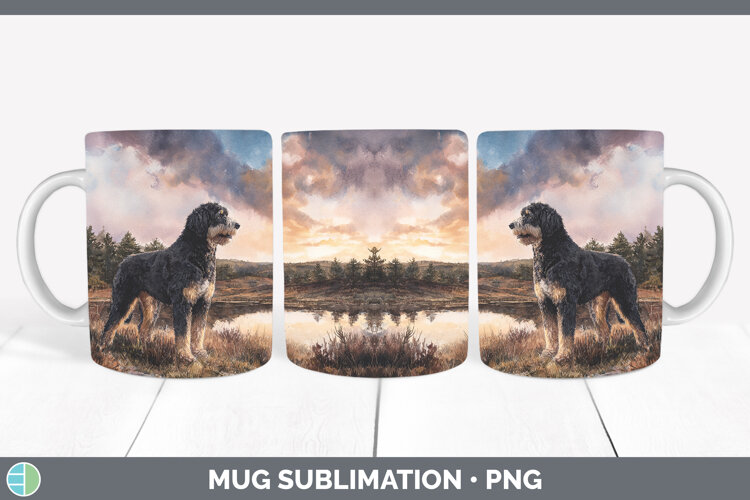 GorgeousDogs 04 Sunset Mug Wrap design.
