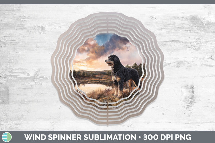 GorgeousDogs 04 Sunset Wind Spinner design.