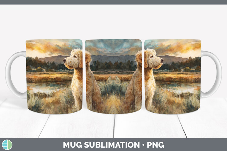 GorgeousDogs 04 Sunset Mug Wrap design.