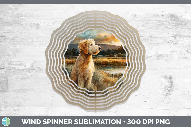 GorgeousDogs 04 Sunset Wind Spinner design.