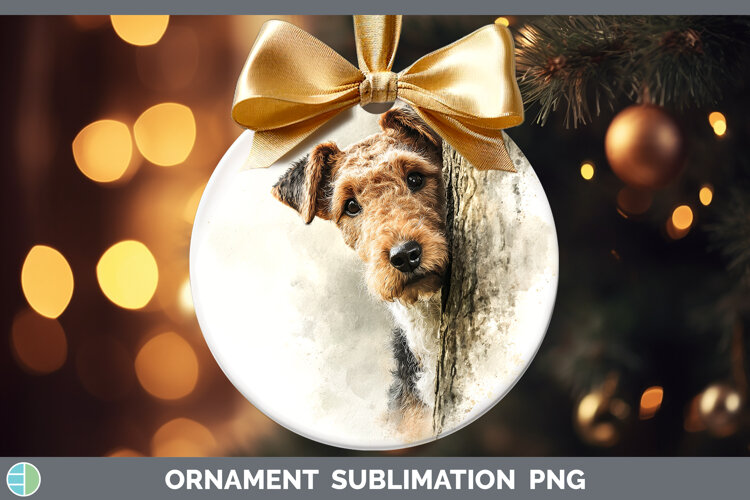 GorgeousDogs 04 Tree Peek Ornament design.