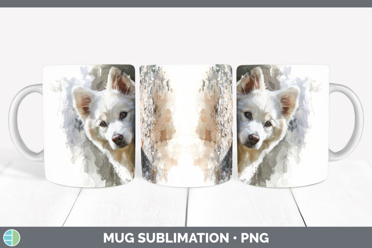 GorgeousDogs 04 Tree Peek Mug Wrap design.
