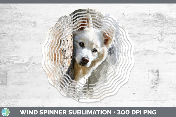 GorgeousDogs 04 Tree Peek Wind Spinner design.
