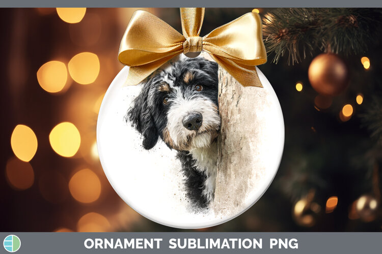GorgeousDogs 04 Tree Peek Ornament design.