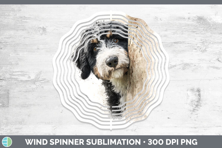 GorgeousDogs 04 Tree Peek Wind Spinner design.