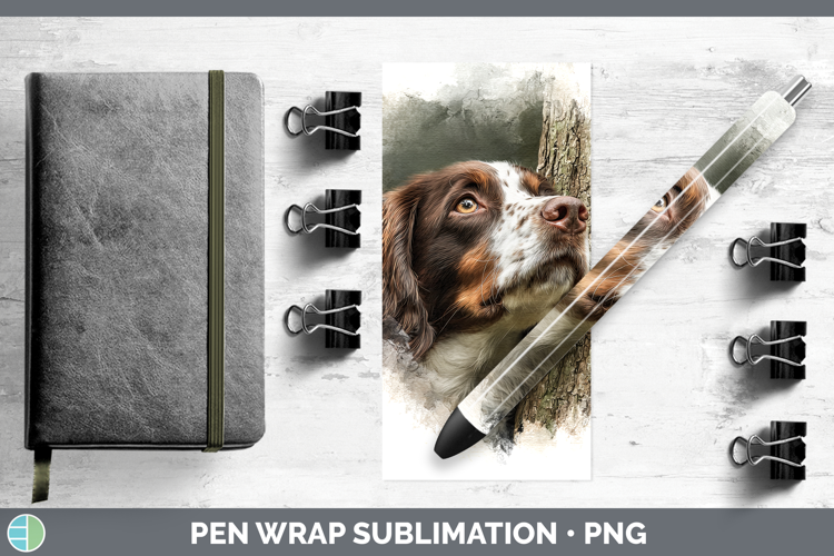 English Springer Spaniel Dogs 04 Tree Peek Pen Wrap Sublimat