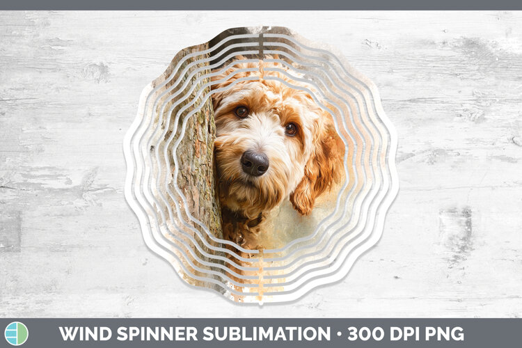 GorgeousDogs 04 Tree Peek Wind Spinner design.
