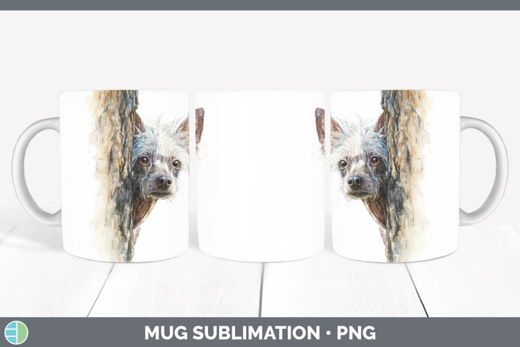 GorgeousDogs 04 Tree Peek Mug Wrap design.