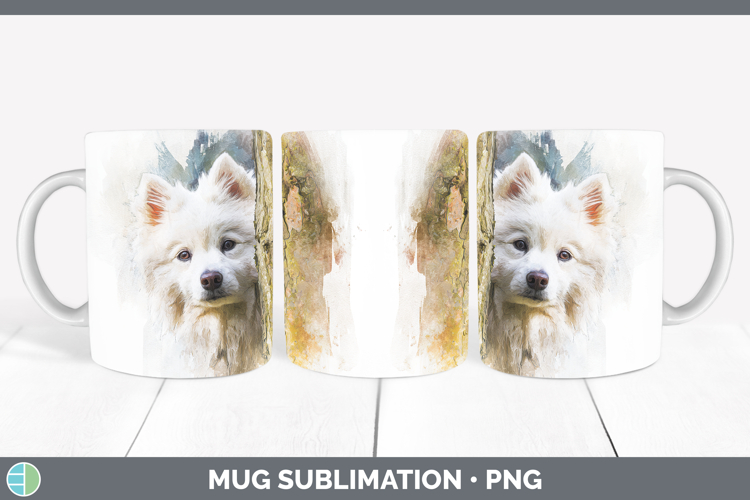 GorgeousDogs 04 Tree Peek Mug Wrap design.