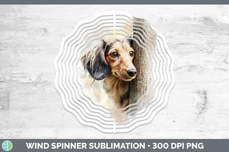GorgeousDogs 04 Tree Peek Wind Spinner design.