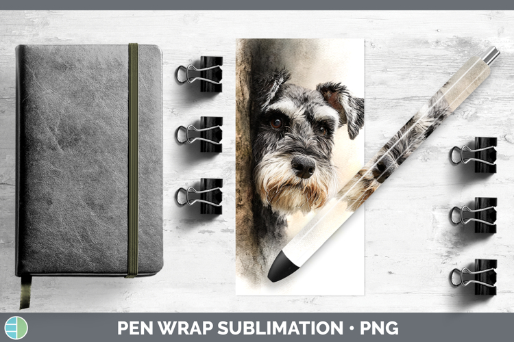 Miniature Schnauzer Dogs 04 Tree Peek Pen Wrap Sublimation D