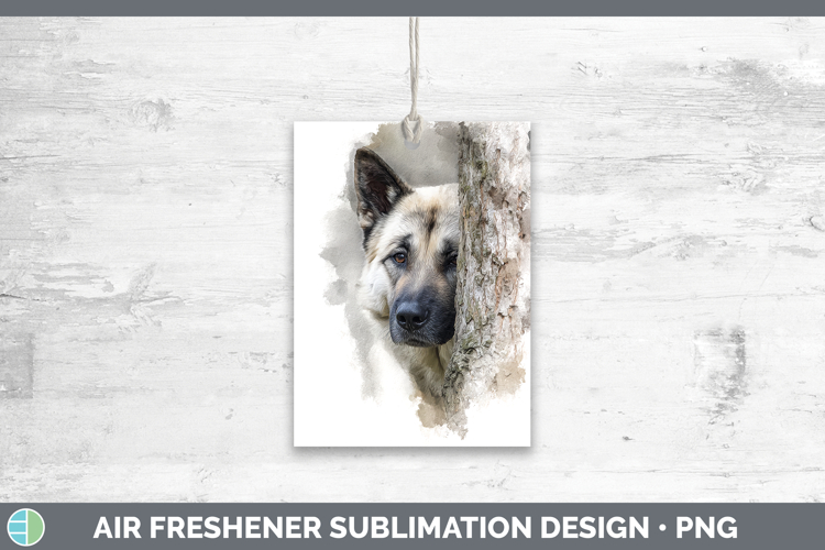 Norwegian Elkhound Dogs 04 Tree Peek Air Freshener Sublimati