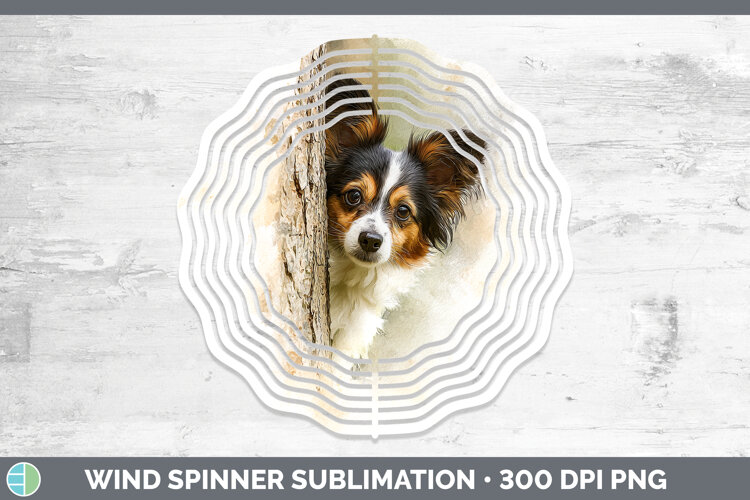 GorgeousDogs 04 Tree Peek Wind Spinner design.