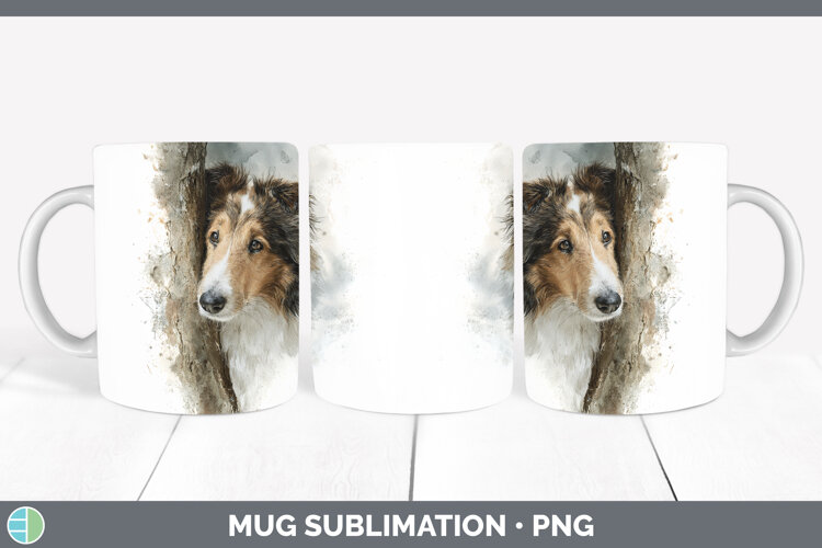 GorgeousDogs 04 Tree Peek Mug Wrap design.