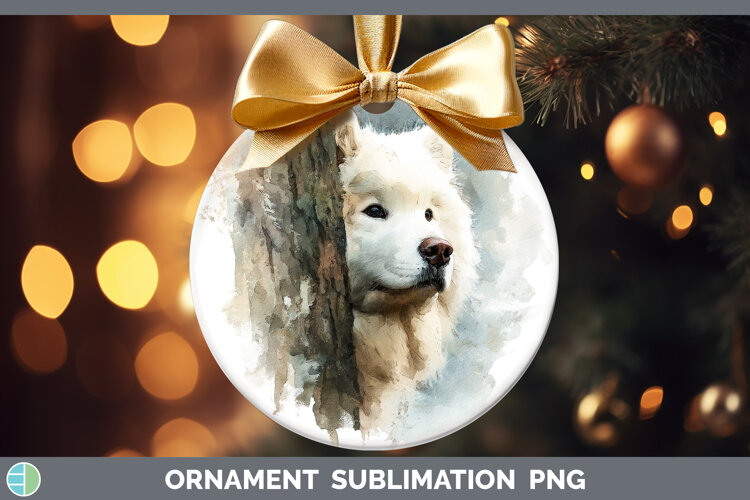 GorgeousDogs 04 Tree Peek Ornament design.