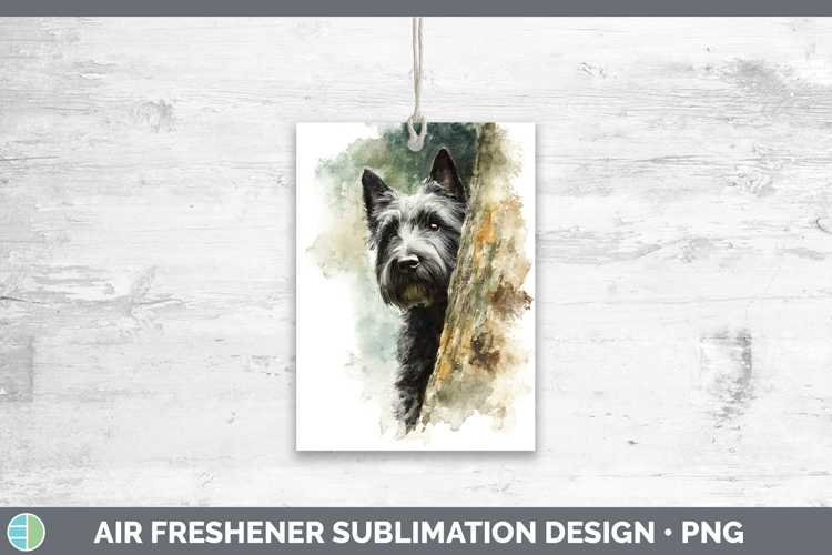 Scottish Terrier Dogs 04 Tree Peek Air Freshener Sublimation