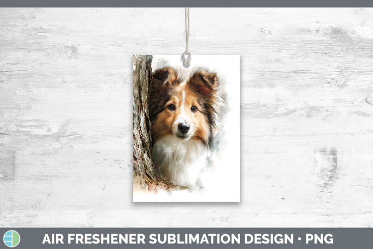 Shetland Sheepdog Dogs 04 Tree Peek Air Freshener Sublimatio