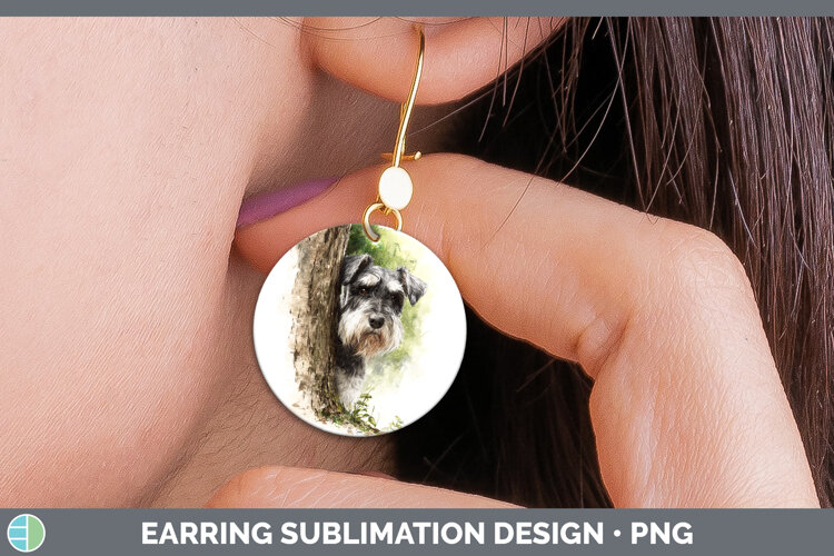 GorgeousDogs 04 Tree Peek Round Earrings design.