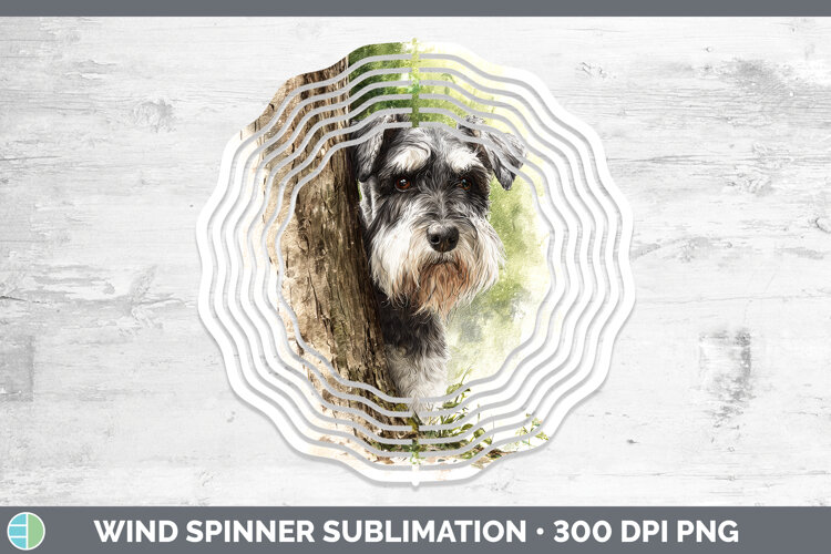 GorgeousDogs 04 Tree Peek Wind Spinner design.