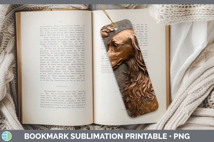 Dogs 05 Copper Relief Afghan Hound Bookmark Sublimation Prin