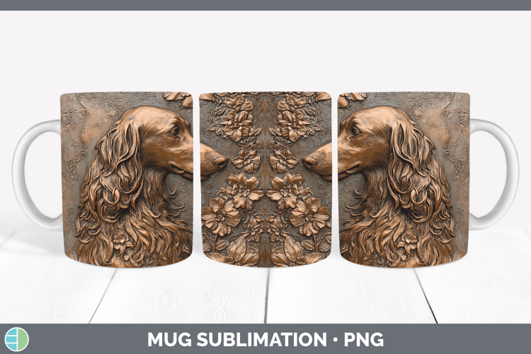 Dogs 05 Copper Relief Afghan Hound Mug Wrap Sublimation Coff
