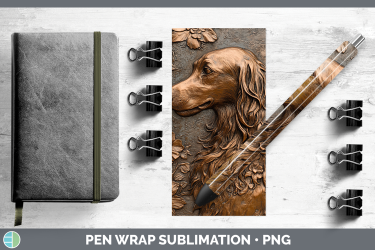 Dogs 05 Copper Relief Afghan Hound Pen Wrap Sublimation Pen