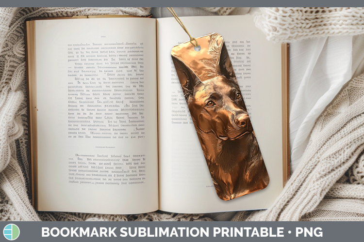 Dogs 05 Copper Relief Belgian Malinois Bookmark Sublimation
