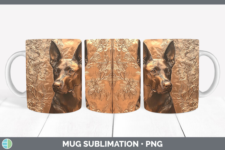 GorgeousDogs 05 Copper Relief Mug Wrap design.