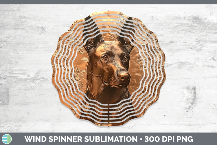 Dogs 05 Copper Relief Belgian Malinois Wind Spinner Sublimat