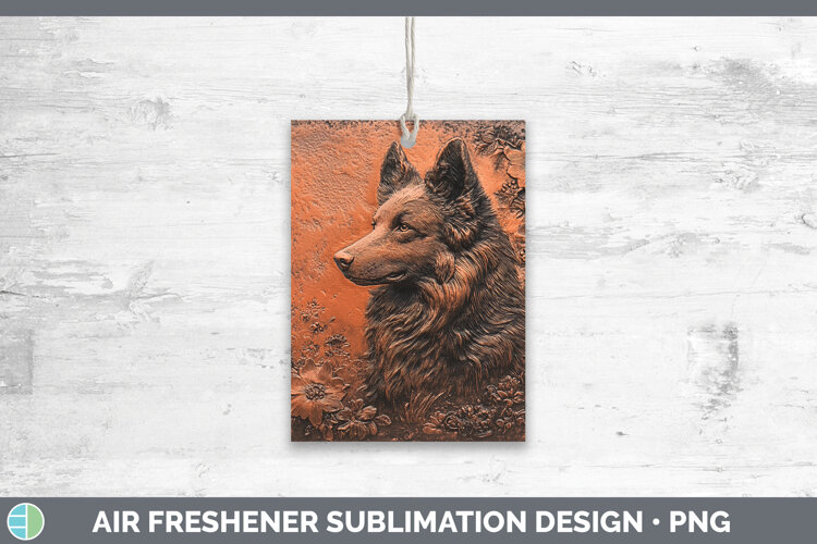 GorgeousDogs 05 Copper Relief Air Freshener design.