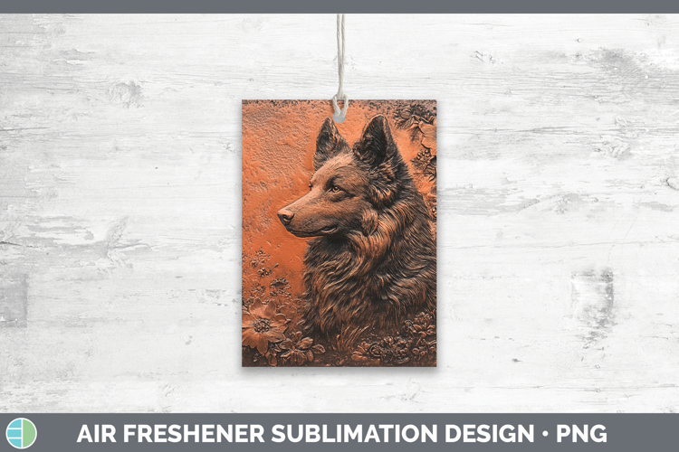 Dogs 05 Copper Relief Belgian Sheepdog Air Freshener Sublima