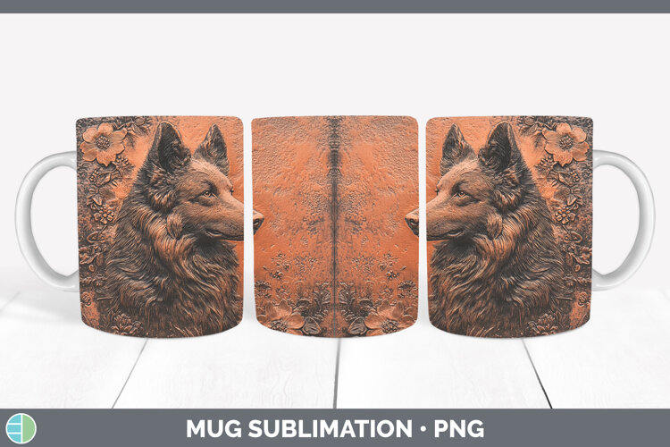 GorgeousDogs 05 Copper Relief Mug Wrap design.