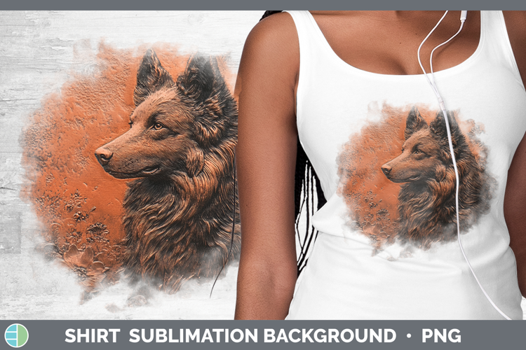 Dogs 05 Copper Relief Belgian Sheepdog Shirt Sublimation Sub
