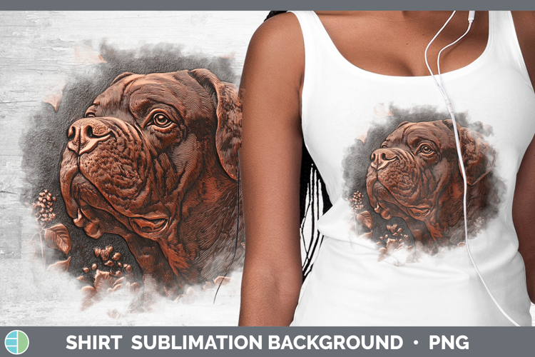 Dogs 05 Copper Relief Bordeaux Mastiff Shirt Sublimation Sub