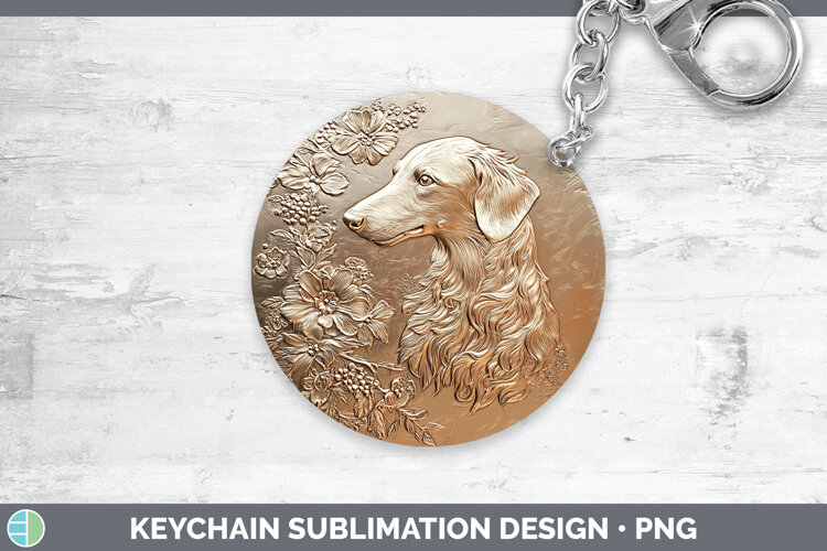 GorgeousDogs 05 Copper Relief Keychain design.