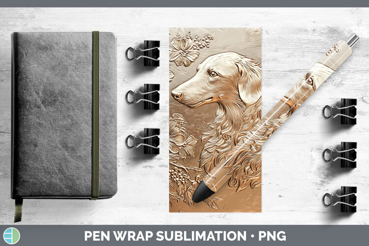 GorgeousDogs 05 Copper Relief Pen Wrap design.