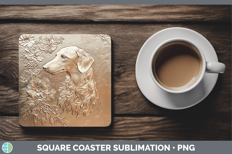 Dogs 05 Copper Relief Borzoi Square Coaster Sublimation Coas