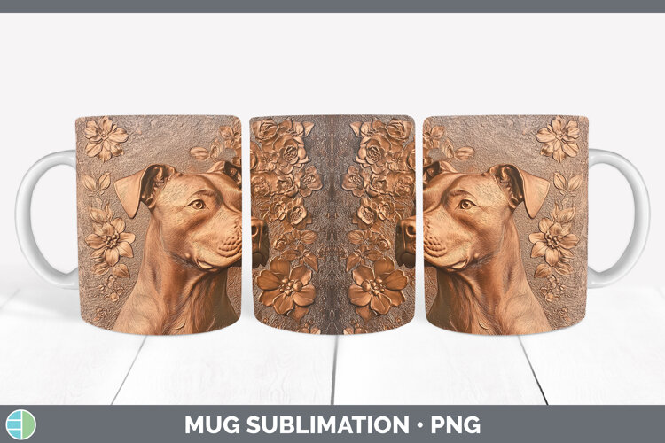 GorgeousDogs 05 Copper Relief Mug Wrap design.