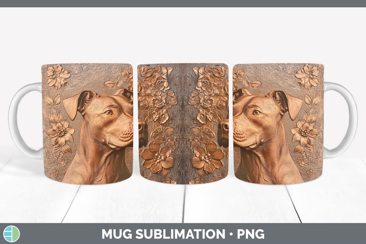 Dogs 05 Copper Relief Dogo Argentino Mug Wrap Sublimation Co