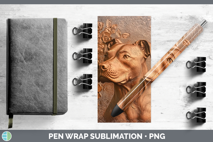 Dogs 05 Copper Relief Dogo Argentino Pen Wrap Sublimation Pe